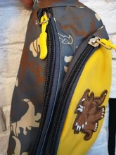 Riñonera con dibujo de dinosaurio para chico y niña, bolso de pecho con cinturón para niño, bolsa de dinero, riñonera con cremallera para bebé