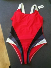 Competition Swimwear Bathing-Suits Patchwork Riseado Racerback Sports Women 