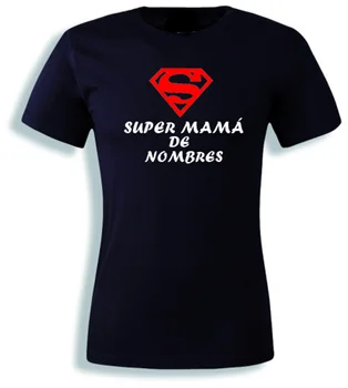 

CAMISETA DÍA DE LA MADRE SUPER MAMÁ LOGO T-SHIRT ALGODÓN