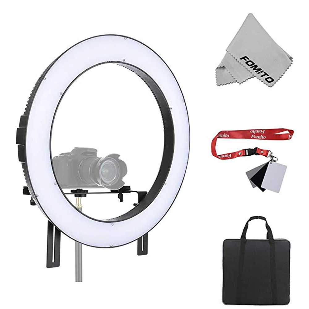 

Falconeyes DVR-160TVC 160pcs SMD Beads 3200K-5600K Photography Studio Video LED Ring Light Bi-Color Fill-in Light Lamp