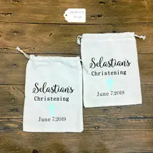 Заказные сумки для крещения для мальчиков, персонализированные подарочные сумки для девочек для крещения для гостей, крещение мальчика, сумки для первого причастия