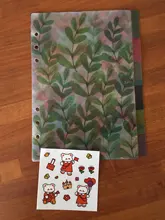 Cuaderno de hojas sueltas A5 A6, 40 hojas, recambio de papel, carpeta espiral, índice de páginas internas, planificador diario semanal mensual