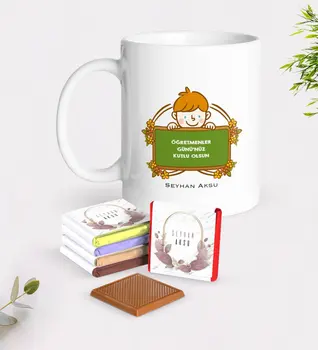 

Personalized Teachers Present-Day Happy White Mug and Chocolate Gift Set-4