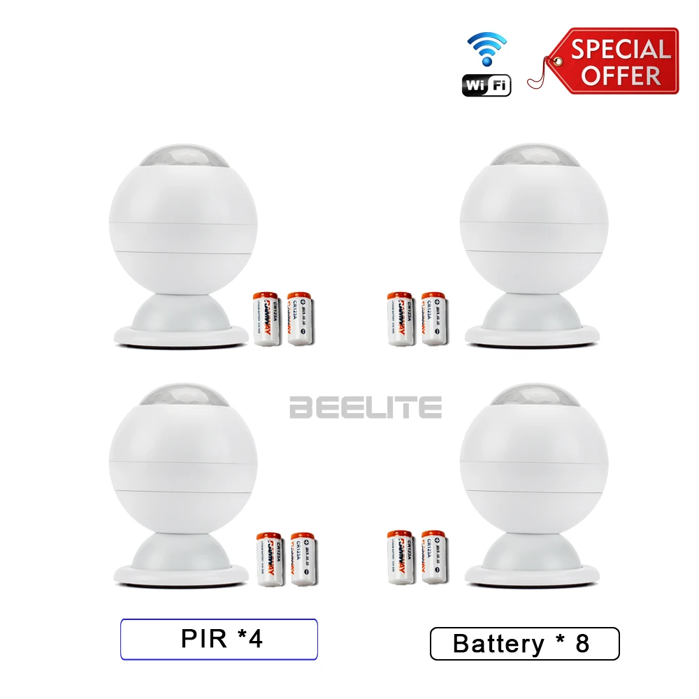 Beelite WiFi Human Movement Sensor Motion PIR Sensor Wireless Body Movement Detection Home Anti-Thief Security Tuya APP emergency alarm for elderly Alarms & Sensors