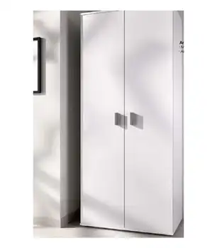 

Wardrobe multi-purpose white 2 doors 3 shelves.