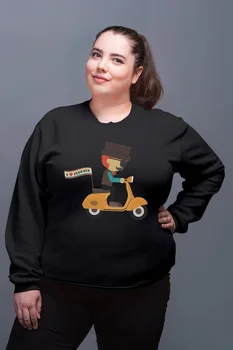 

Angemiel Wear İ Love Scooter Black Women Sweatshirt