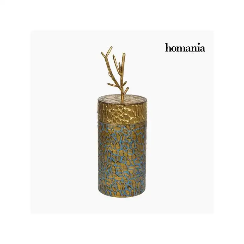Коробка с крышкой Золотой Металл Homania