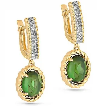 

Kabarovsky earrings with tourmaline and diamonds in Yellow Gold