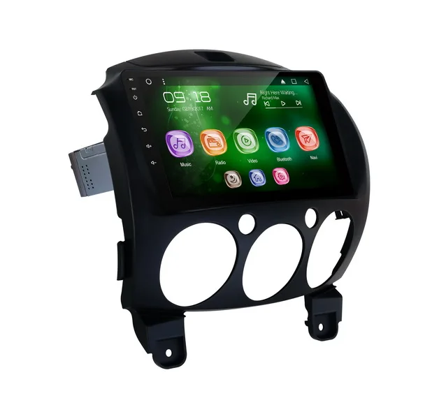 Best Allways 9" IPS Screen Android 9.0 Octa-core Ram 2GB Rom 32GB Car Multimedia for Mazda 2 2009-2015 with 2.5D Touch screen 2