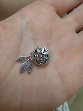 WOSTU-Cuenta para pulsera plata de primera ley forma corazón con flores, abalorio para brazalete, plata esterlina 925, crear bisutería, diseño retro, CQC1323