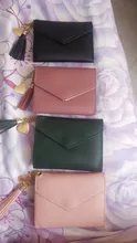 Las mujeres monedero lindo estudiante colgante borla, cuero tendencia pequeña cartera de moda de PU 2020 monedero de la tarjeta de las señoras bolso para las mujeres