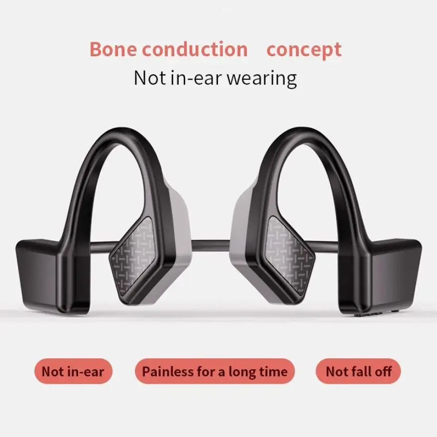 Bone Conduction Headphone Wireless HIFI Stereo Headset Bluetooth 5 1 Ear Hook Earphones Sports Waterproof Earbuds Earphone