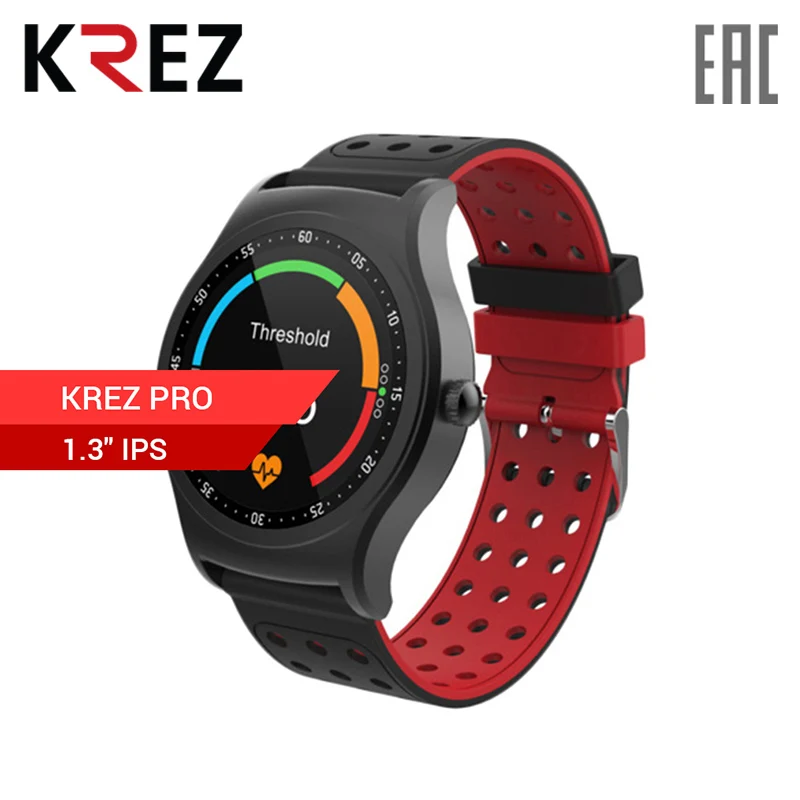 Умные часы KREZ PRO/1.3"/Full screen цветной экран/пульсометр/управление голосом/мультиспорт/музыка/удалённое фото/уведомления