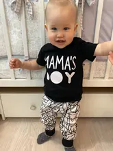 Conjunto de ropa de algodón para recién nacido, camiseta de manga corta con estampado de letras, pantalones informales, trajes para niños pequeños