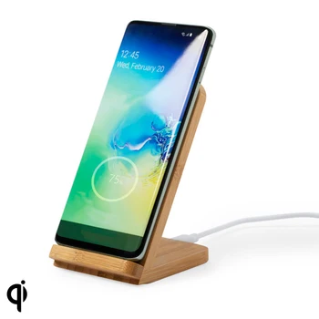 

Wireless Charger with Mobile Holder Bamboo 146521