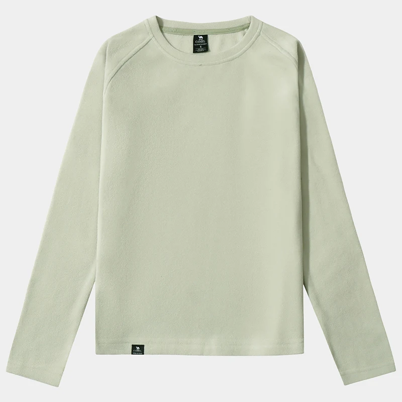 Sport T Shirt GOLDEN CAMEL Women Shirts Round Neck Fleece Jacket Antistatic Warm T-shirt Bottoming Shirt Top Women Clothing Sport Running