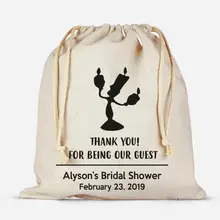 Персонализировать Красавица и Чудовище сувениры Добро пожаловать Свадебные любимые пакеты на заказ день рождения для новобрачных, вечеринка в честь новорождённого вечерние спасибо подарочные сумки