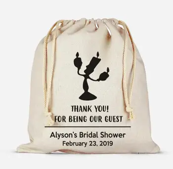 

personalise Beauty and the beast favors welcome wedding favor bags custom birthday bridal baby shower party thank you gift bags