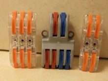 Miniconectores de Cable rápido, conector de cableado de empalme de resorte de Conductor compacto Universal, bloque de terminales Push-in SPL-2/3 212