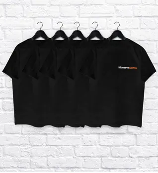 

Companies For 50 PCs Logo Printed Black T-Shirt