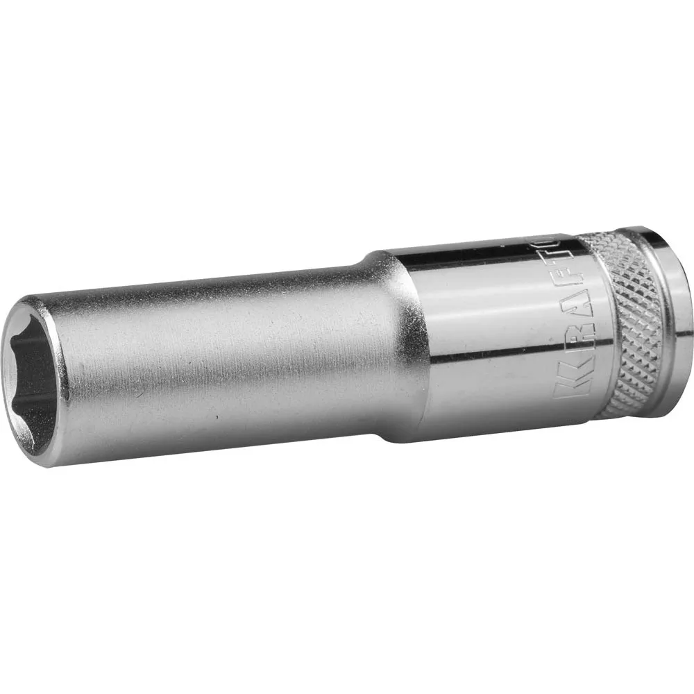 Торцовая головка удлиненная KRAFTOOL 1/2", 14 мм, Cr-V сталь, хромированная 27807-14_z01