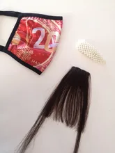 Isheeny negro marrón Remy flequillo Clip en flequillo de cabello humano 10g Natural Delgado Clip flequillo pieza