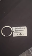 LLavero de código personalizado Spotify, joyería para amantes de la música, regalo para novia y novio