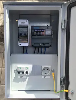 

The accounting shield (Chu) of electricity is 8. 8 kW., 220 V. (1 tariff).