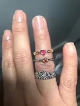 Nueva moda de Color plata anillo de cobre coronas y corazón de amor anillos de dedo CZ claro anillo para las mujeres de regalo de la joyería de la boda, Dropship