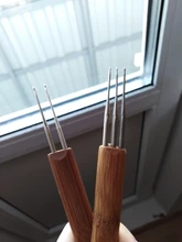 Double-Crochet-Needle Wooden Dreadlocs Plussign for 3pcs/Set