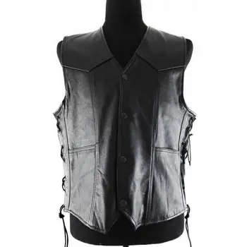 

Kenrod leather vest with pockets and side laces with inner lining
