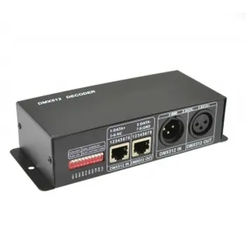 

DMX512 controller for RGB 12/24VDC 3 Channel 4A x Channel LED strips