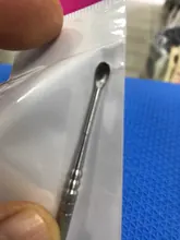 1PC de doble espiral de acero inoxidable oído a cuchara Extracción de cera de los oídos limpiador herramienta de oreja, Multi-función y portátil.