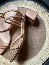 Zapatillas de punta cuadrada para mujer, sandalias de color caqui, negras, de tacón alto, Beige, Vintage, para verano, novedad de 2021