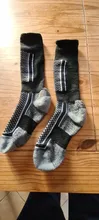 Calcetines térmicos de esquí para hombre y mujer, calcetín deportivo de algodón grueso, para snowboard, ciclismo, senderismo, calentador de piernas