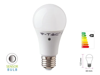 

Led lamp E27 with photoelectric sensor 9W A60 hot 2700K bulb 806lm SKU-4459