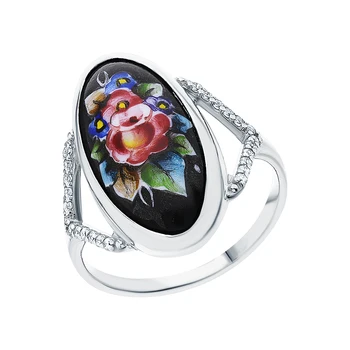 

Silver ring with finish and cubic zirconium sunlight sample 925