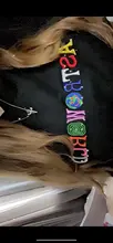 2020 TRAVIS SCOTT Astrodome Ojalá estuvieras aquí bordado Arco Iris carta hombres Sudadera con capucha para mujer de moda Hip Hop sudadera