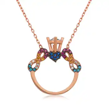 

925 sterling Silver Solitaire Infinite Love Women Necklace