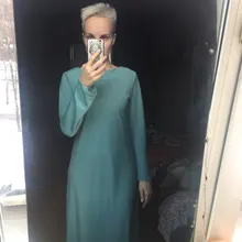 Satin Dress Mid-Long Femme Robe Long-Sleeve WOTWOY Elegant Women Vestidos Cotton Solid