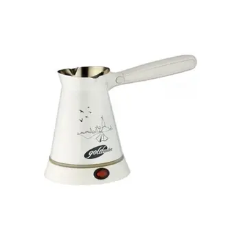 

Turkish Coffee Maker Machine Goldmaster Electric Espresso Coffee Jazva Cezve White Istanbul Coffee 800W 4 Cups 300Ml Steel