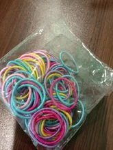 100 unids/bolsa nuevas chicas colorido elástica bandas de pelo de cola de caballo titular Scrunchies pelo cuerdas gomas de pelo accesorios