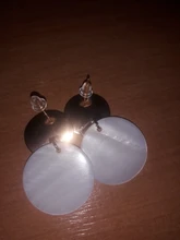 Pendant Earrings Party-Jewelry Wholesale Women Luxury Metal-Piece Irregular-Design Round