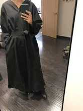 Summer Dresses Buttons V-Neck Lace-Up Oversize Colorfaith Women Spring Vintage Casual