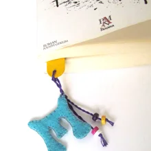 Пафали ручной работы фетровые подставки для книг синий-E