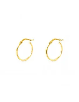 

Gold Girl earrings Hoop smooth square 22x1.5mm