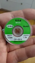 Cable de soldadura de 1,5mm, 2mm, 3,5mm de ancho, 1,5 M de longitud, soldadura trenzada, removedor mecha para, cable de plomo, herramienta de reparación de BGA de flujo
