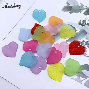 

Acrylic frosted love Heart flower leaf beads For Jewelry DIY Making hair ornament hairpin headdress home Decoration Accessories