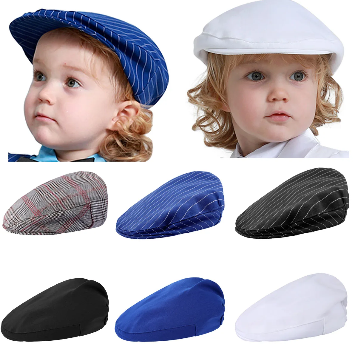 Baby Boys Flat Cap Newborn Berets Cotton Soft Lining Accessories