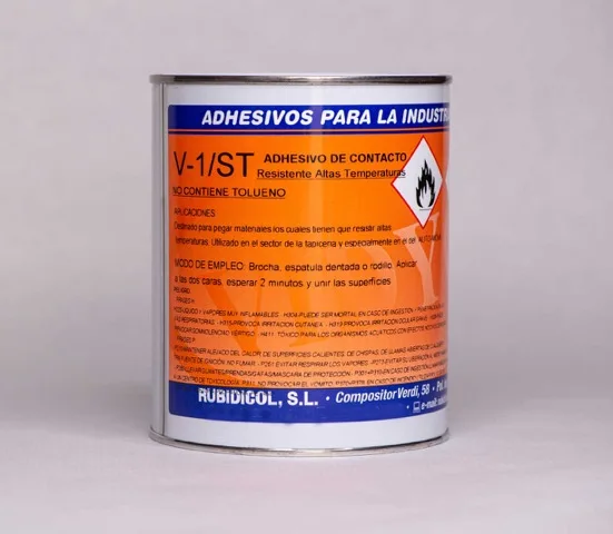 Pegamento resistente alta temperatura para tapicería y TECHO COCHE. Lata de  1L. Cola resistente para aplicar con brocha, super adhesivo y extra fuerte.  : : Bricolaje y herramientas